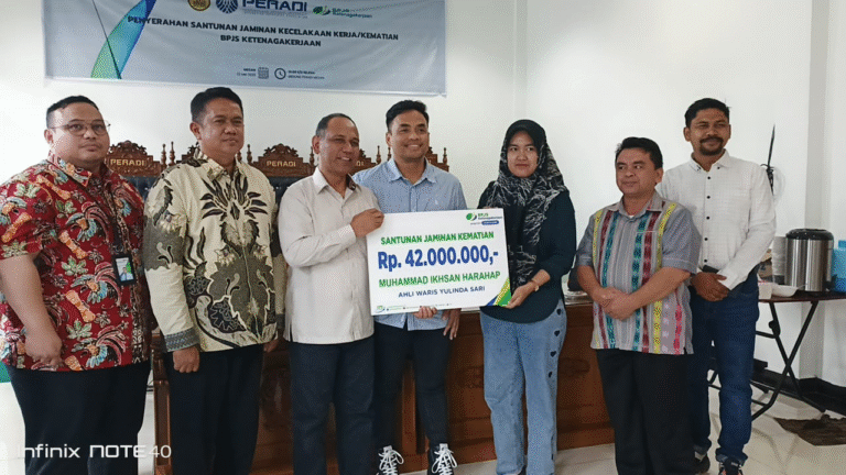 Meninggal karena Sakit, Anggota PERADI Medan Terima Santunan BPJS Rp42 Juta
